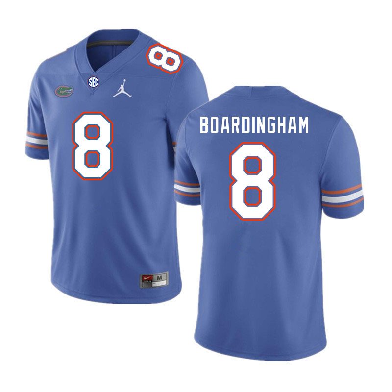 Men #8 Arlis Boardingham Florida Gators College Football Jerseys Stitched Sale-Royal